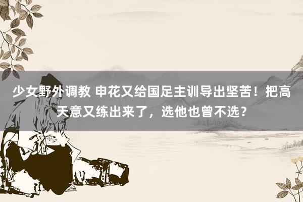 少女野外调教 申花又给国足主训导出坚苦!把高天意又练出来了,选他也曾不选?