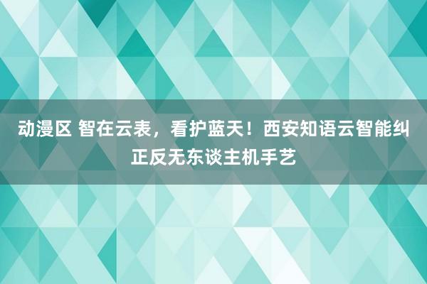 动漫区 智在云表，看护蓝天！西安知语云智能纠正反无东谈主机手艺