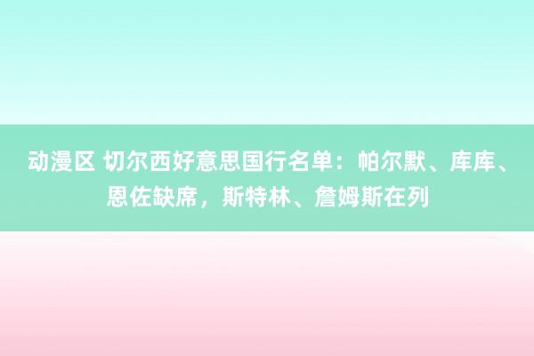 动漫区 切尔西好意思国行名单：帕尔默、库库、恩佐缺席，斯特林、詹姆斯在列