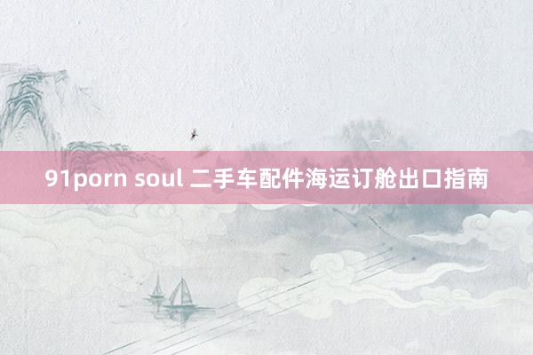 91porn soul 二手车配件海运订舱出口指南