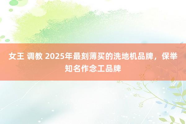 女王 调教 2025年最刻薄买的洗地机品牌，保举知名作念工品牌