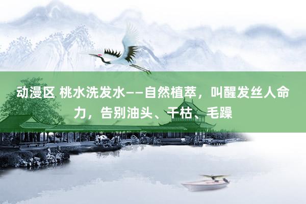 动漫区 桃水洗发水——自然植萃，叫醒发丝人命力，告别油头、干枯、毛躁
