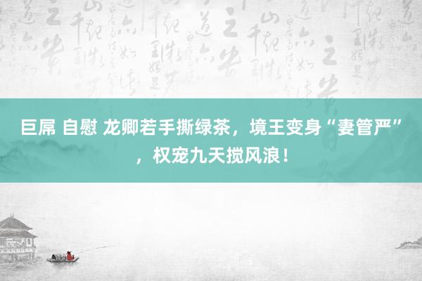 巨屌 自慰 龙卿若手撕绿茶，境王变身“妻管严”，权宠九天搅风浪！